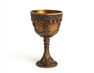 Ornate goblet, studio shot, white background, fantasy decor