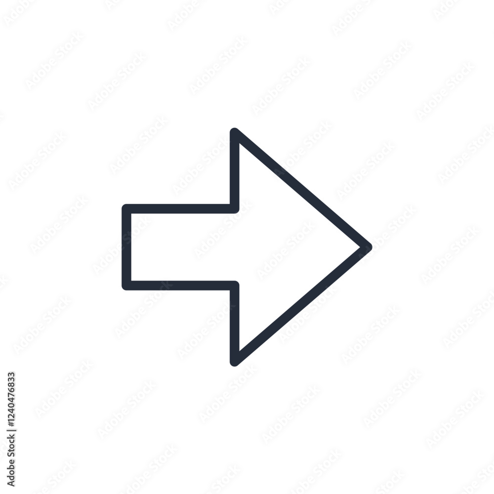 Aufkleber arrow icon symbol vector sign isolated on white background illustration for graphic and web design