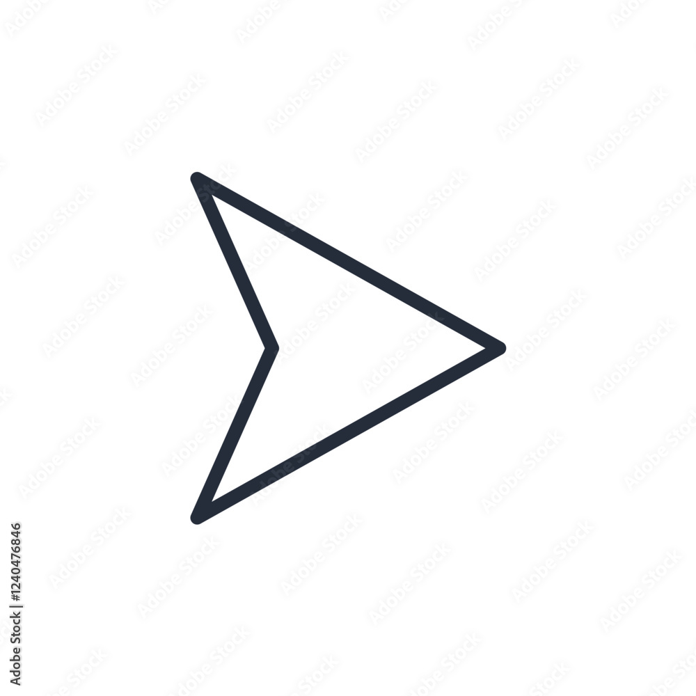 Aufkleber arrow icon symbol vector sign isolated on white background illustration for graphic and web design