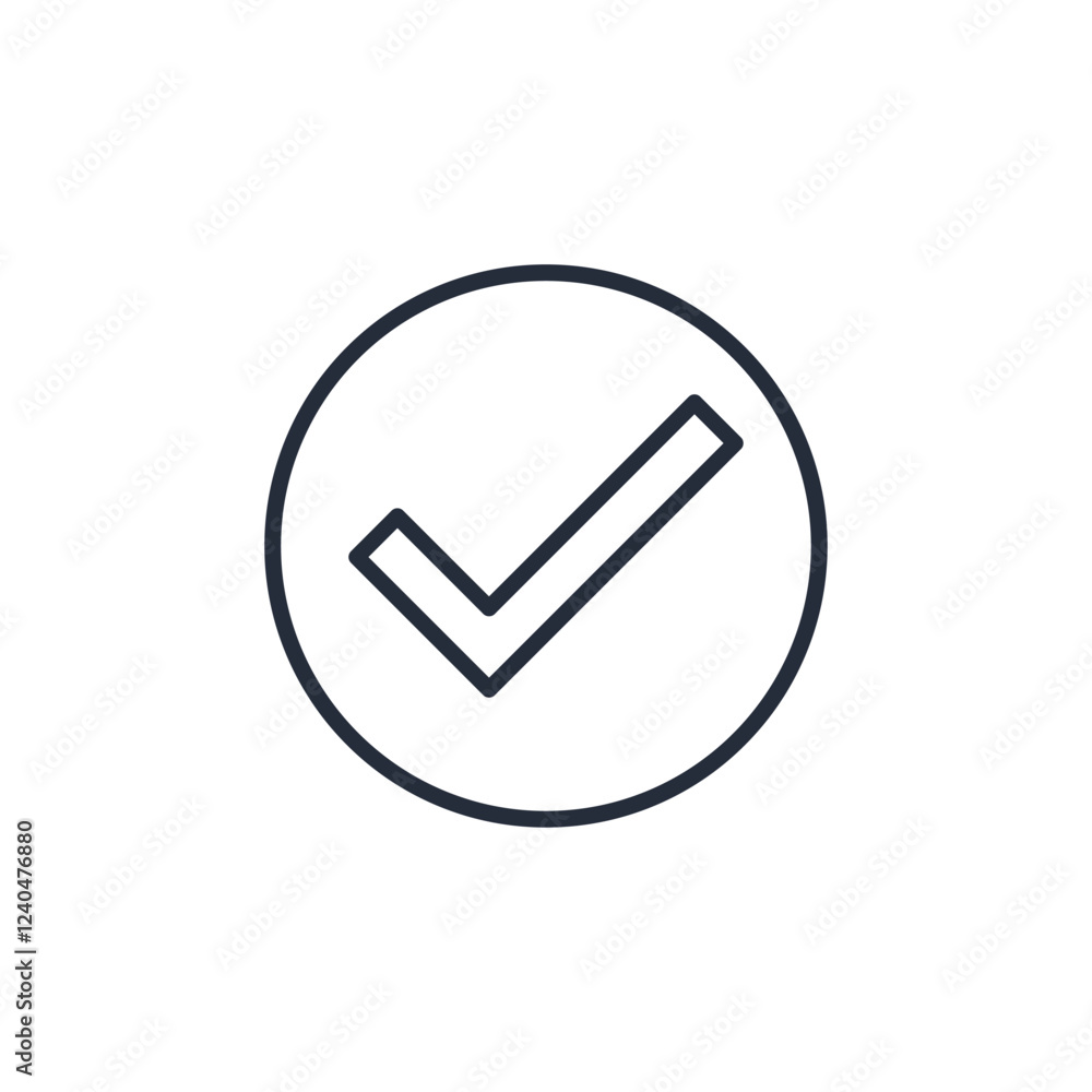 Aufkleber checkmark icon symbol vector sign isolated on white background illustration for graphic and web desi