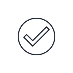 Checkmark icon symbol vector sign isolated on white background illustration for graphic and web design