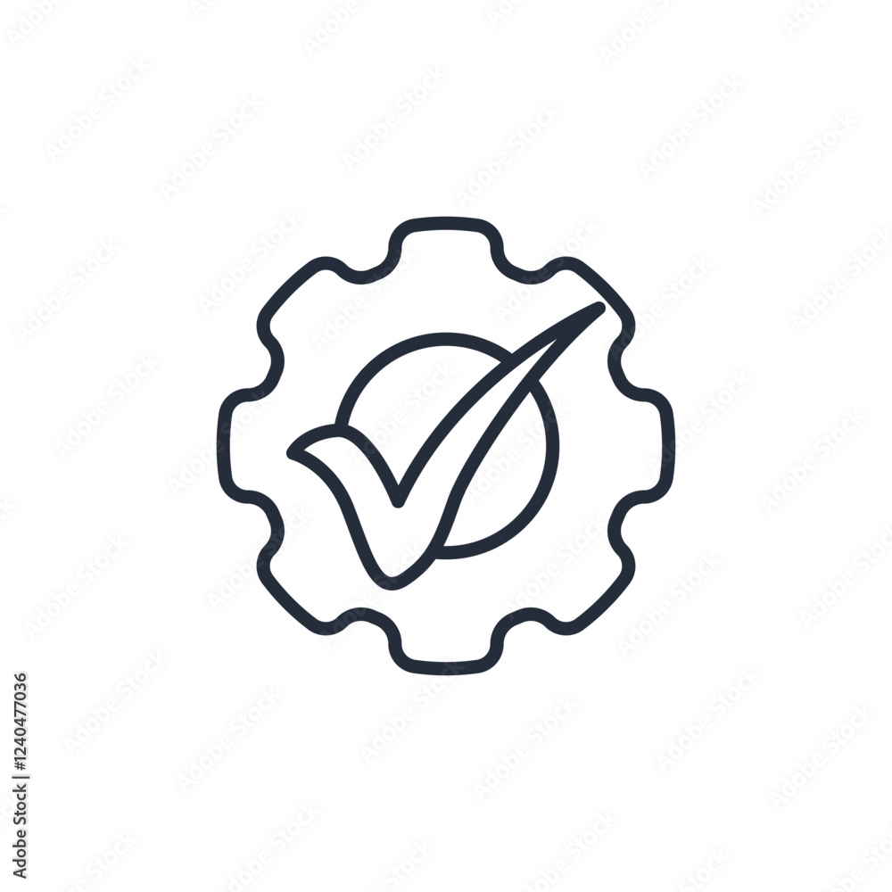 Leinwandbilder checkmark icon symbol vector sign isolated on white background illustration for graphic and web desi