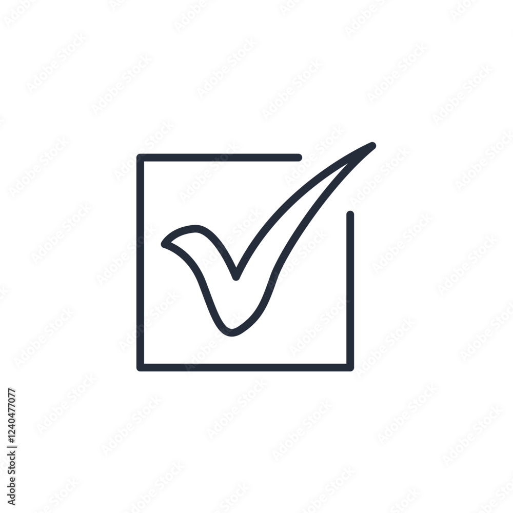 Aufkleber checkmark icon symbol vector sign isolated on white background illustration for graphic and web desi