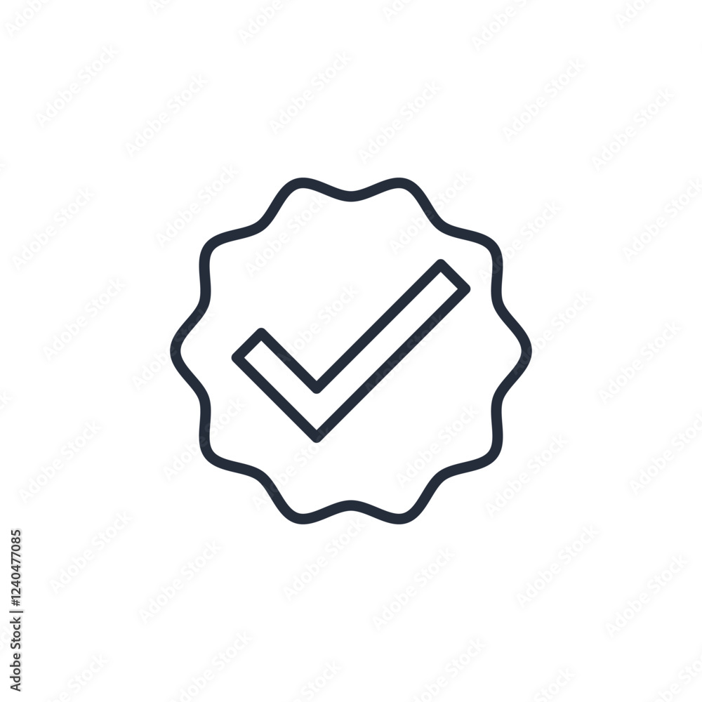 Leinwandbilder checkmark icon symbol vector sign isolated on white background illustration for graphic and web desi