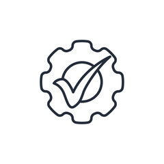 Checkmark icon symbol vector sign isolated on white background illustration for graphic and web design