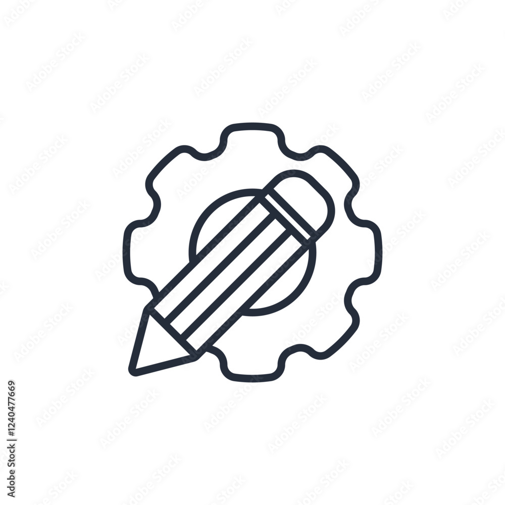 Poster edit or pencil icon symbol vector sign isolated on white background illustration for graphic and web