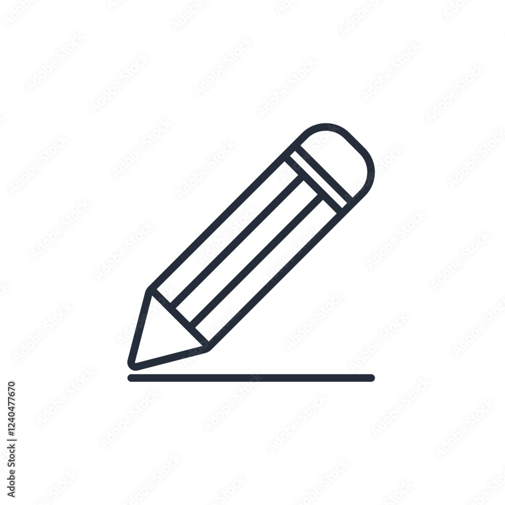 Poster edit or pencil icon symbol vector sign isolated on white background illustration for graphic and web