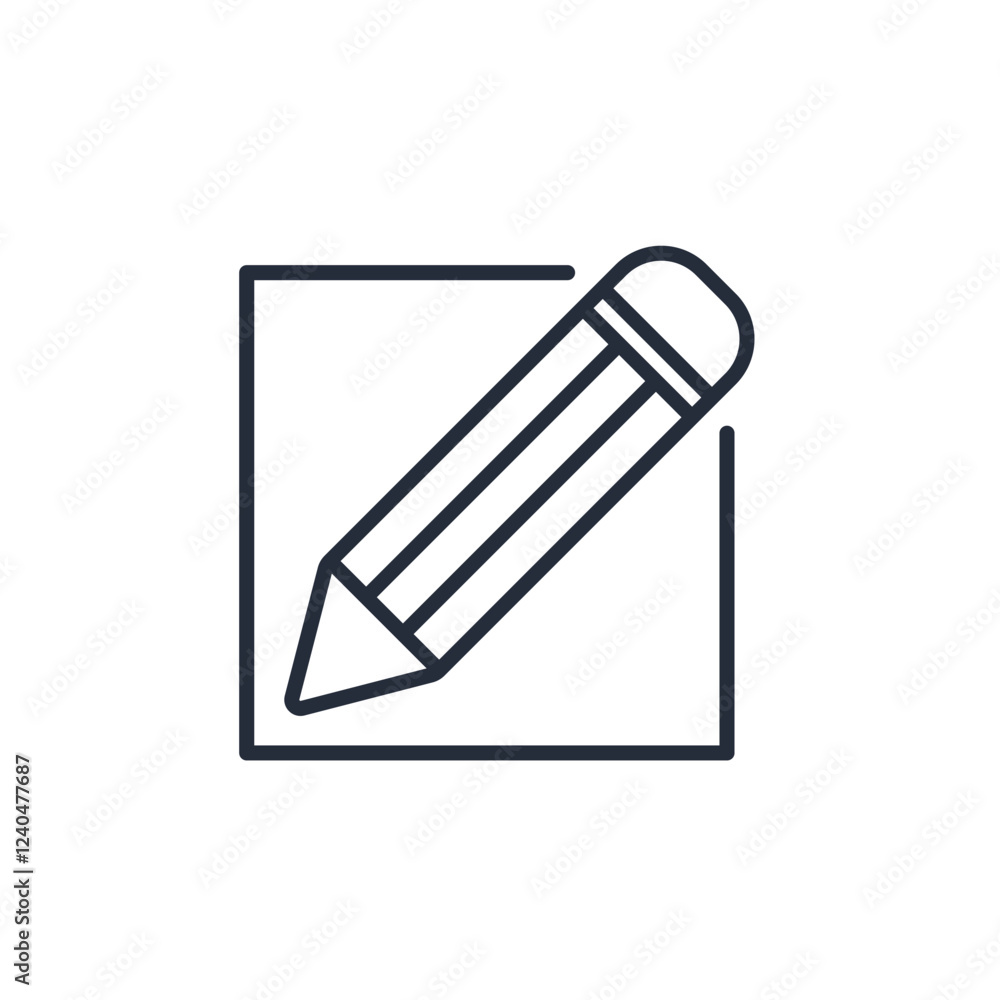 Poster edit or pencil icon symbol vector sign isolated on white background illustration for graphic and web
