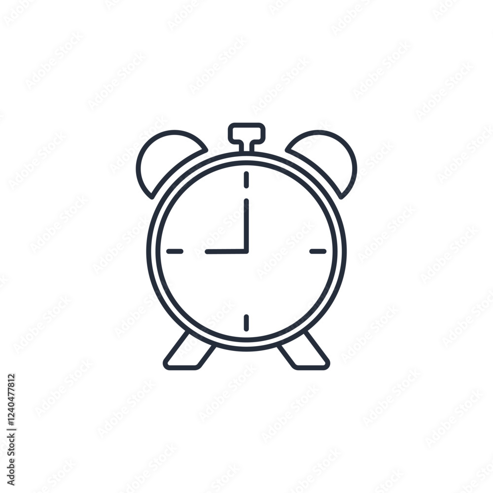 Poster clock time icon symbol vector sign isolated on white background illustration for graphic and web des
