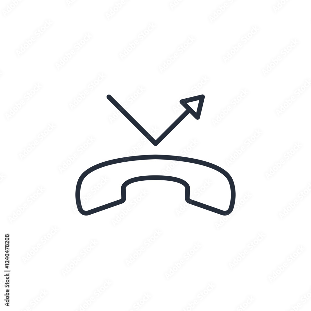 Aufkleber Phone call icon symbol vector sign isolated on white background illustration for graphic and web design