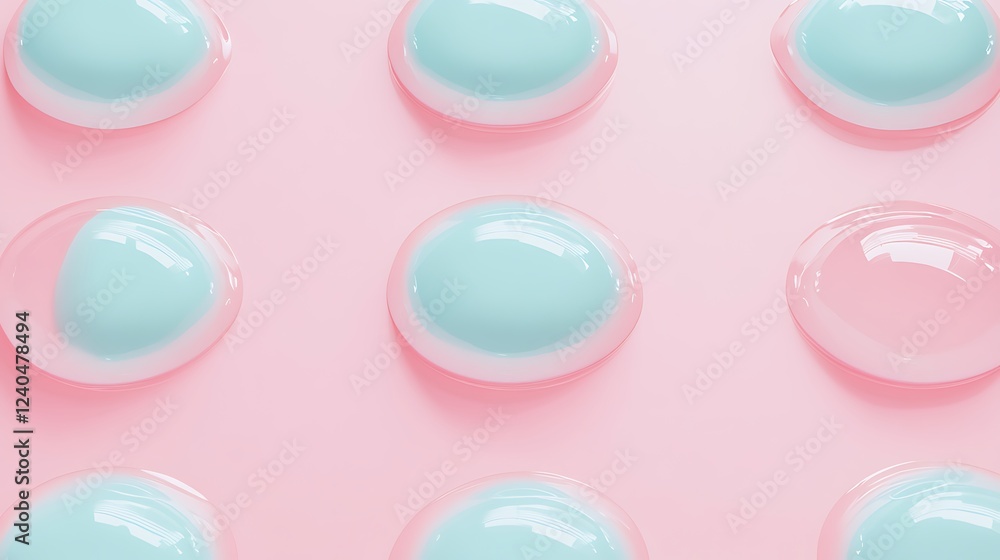 Poster colorful soap bubbles on pink background creating a delightful playful visual for various design pro