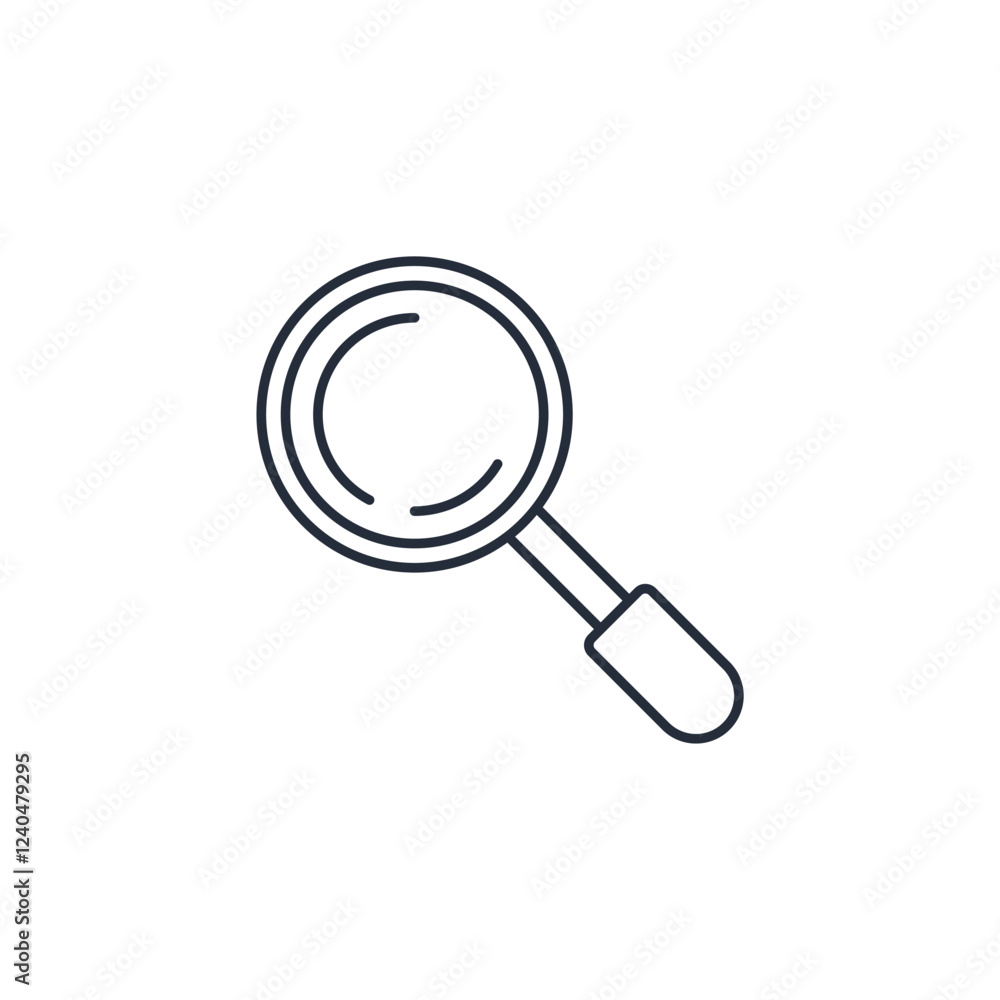 Aufkleber magnifying glass icon symbol vector sign isolated on white background illustration for graphic and w