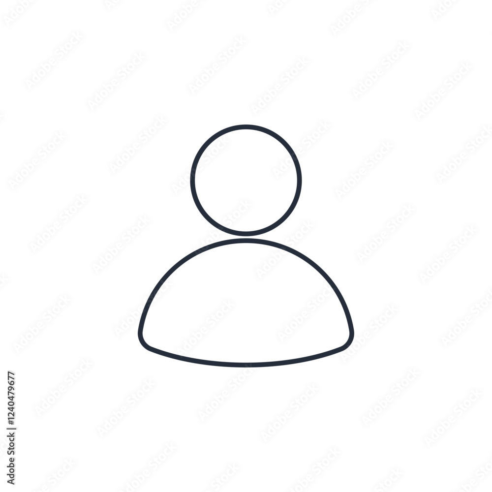 Poster user or profile icon symbol vector sign isolated on white background illustration for graphic and we