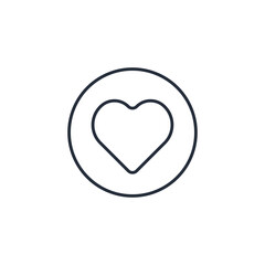 heart or favorite icon symbol vector sign isolated on white background illustration for graphic and web design
