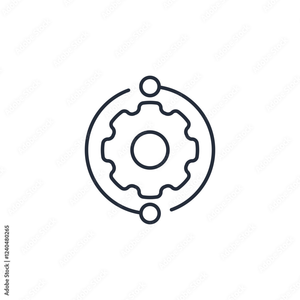Poster Settings Gear icon symbol vector sign isolated on white background illustration for graphic and web design