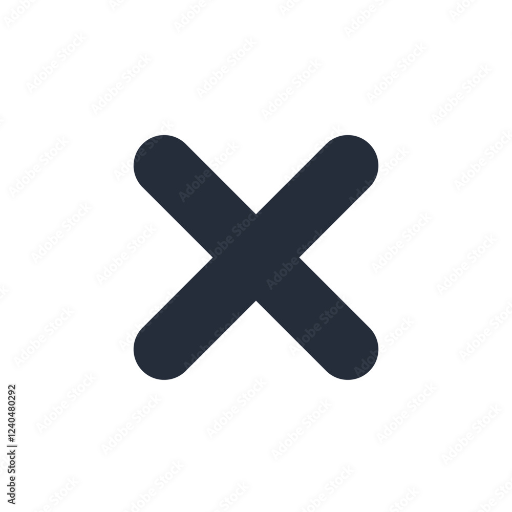 Aufkleber Close icon symbol vector sign isolated on white background illustration for graphic and web design
