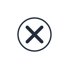 Obraz premium Close icon symbol vector sign isolated on white background illustration for graphic and web design