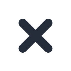 Obraz premium Close icon symbol vector sign isolated on white background illustration for graphic and web design