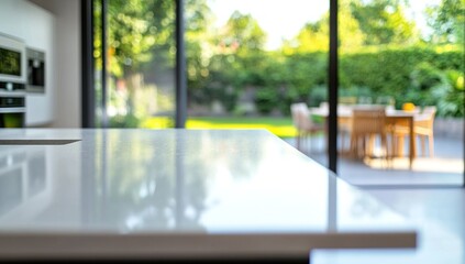 Modern Kitchen with Garden View
