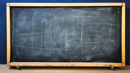 Vintage Blackboard with Scratches Blank School Board Empty Chalkboard