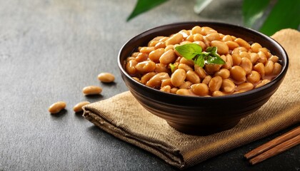 Fototapeta premium Japanese food fresh natto in bowl