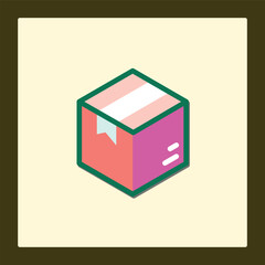 Stylish Delivery Box Icon: Modern and Clean Design for Your Projects