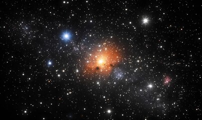 Fototapeta premium Cosmic filled with stars scattered across the sky 