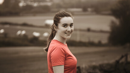 Fototapeta premium Woman Red Clothing