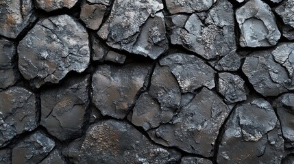 Fototapeta premium Dark stone wall texture background, outdoors
