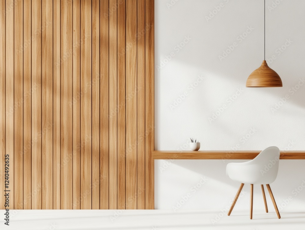 Aufkleber scandinavian executive office design sleek wooden furniture and minimalist aesthetic for professiona