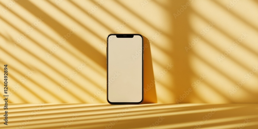 Poster modern minimalist smartphone display sleek glass and aluminum design with vibrant gradient - digital