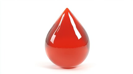 Obraz premium 3D drop of red blood cells isolated on a white background. 
