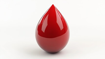 Fototapeta premium 3D drop of red blood cells isolated on a white background. 