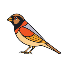 Obraz premium High-Quality Finch Bird Silhouette Vector for Designers.
