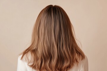 Fototapeta premium Comparison showing transformation from thin hair to thick hair for improved volume and appearance. Generative AI