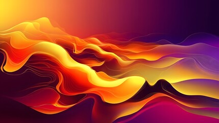 Fototapeta premium Abstract Vibrant Flowing Waves Background Red Orange Yellow Purple