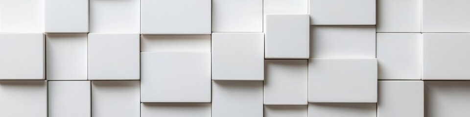 Contemporary Minimalist 2024 Text Tile Wall Sleek White Aesthetic for Business Innovation and Visual Storytelling in Corporate Environments