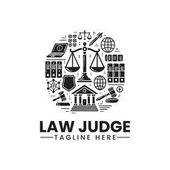Justice Law Logo Design Vector Law Establish a powerful and trustworthy brand identity with this meticulously crafted Justice Law Logo