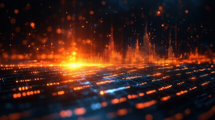 Digital city skyline data stream