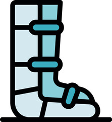 Medical boot providing support and immobilization for a broken or sprained ankle, aiding in healing and pain reduction