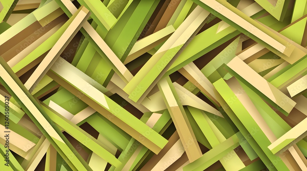 Poster abstract green and beige intersecting lines background