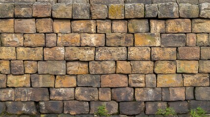 Fototapeta premium Rustic Brown Stone Wall Texture Background Image