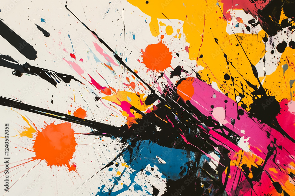 Aufkleber vibrant splash of color creates an energetic abstract design full of motion and creativity in a live