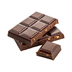 Chocolate bar isolated on transparent background Generative Ai