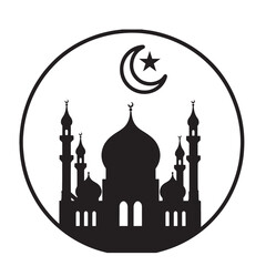 Mosque icon Simple Vector Illustration on white background 
