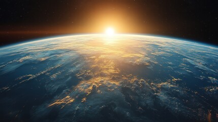 Earthrise sunrise space backdrop cosmos