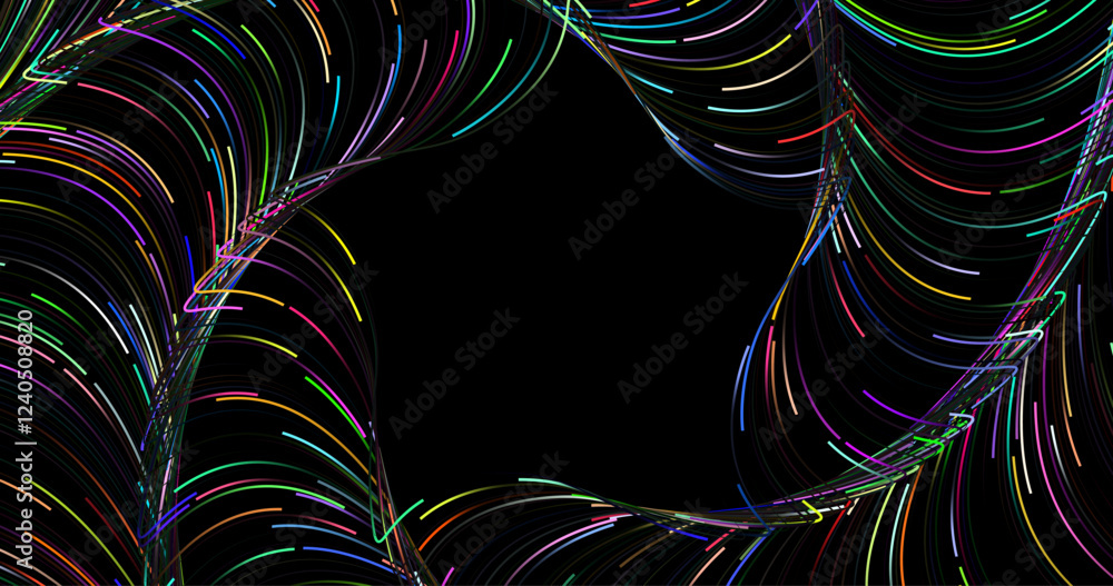 Poster wave pattern vector. 3d glowing abstract digital particles background. technology concept. abstract 