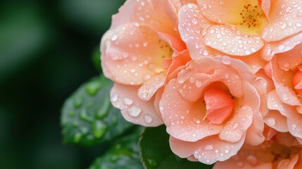 Dewy pale pink roses close-up floral photography nature macro