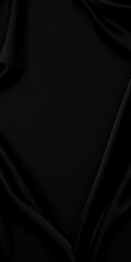 Obraz premium Sleek black velvet fabric background with copyspace, classy, dark