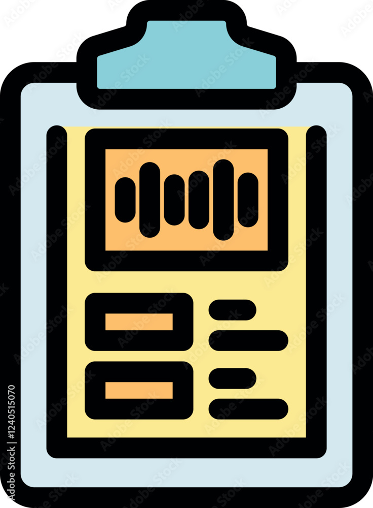 Poster voice recognition software analyzing audio waves on clipboard with data